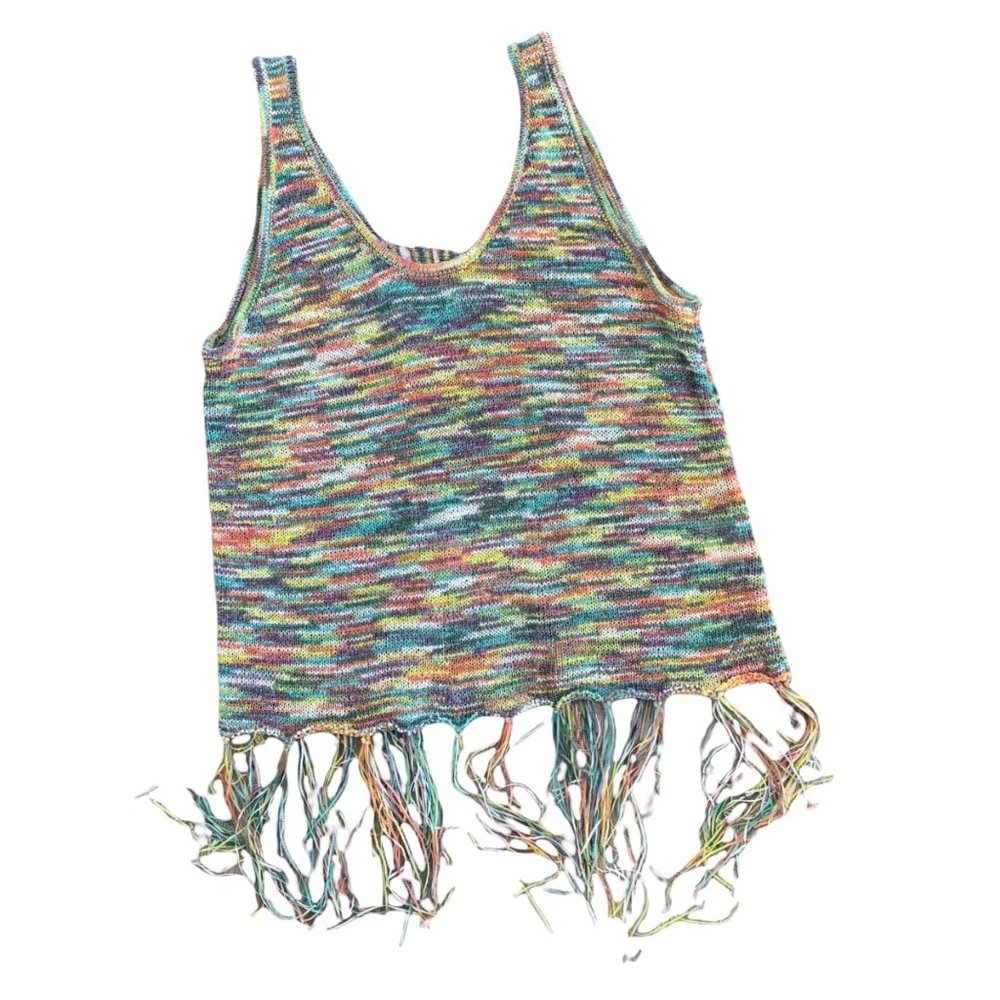 Vintage Havana Mulit-Color Weave Open Back Top